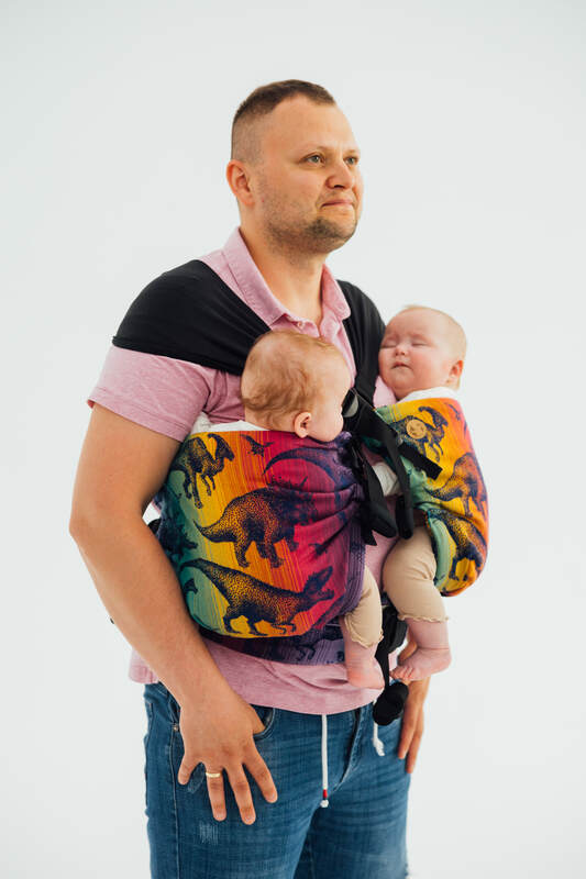 LennyTwin Carrier, jacquard weave 100% cotton - JURASSIC - NEW ERA - Woven Baby Standard   lenny_twin    #