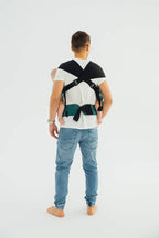 LennyTwin Carrier, herringbone weave 100% cotton - LITTLE HERRINGBONE OMBRE GREEN - Woven Baby Standard   lenny_twin    #