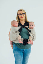 LennyTwin Carrier, broken-twill weave 100% cotton - PEANUT BUTTER - Woven Baby Standard   lenny_twin    #
