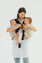 LennyTwin Carrier, broken-twill weave 100% cotton - PEANUT BUTTER - Woven Baby Standard   lenny_twin    #