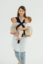 LennyTwin Carrier, broken-twill weave 100% cotton - PEANUT BUTTER - Woven Baby Standard   lenny_twin    #