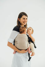 LennyTwin Carrier, broken-twill weave 100% cotton - PEANUT BUTTER - Woven Baby Standard   lenny_twin    #