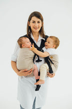 LennyTwin Carrier, broken-twill weave 100% cotton - PEANUT BUTTER - Woven Baby Standard   lenny_twin    #