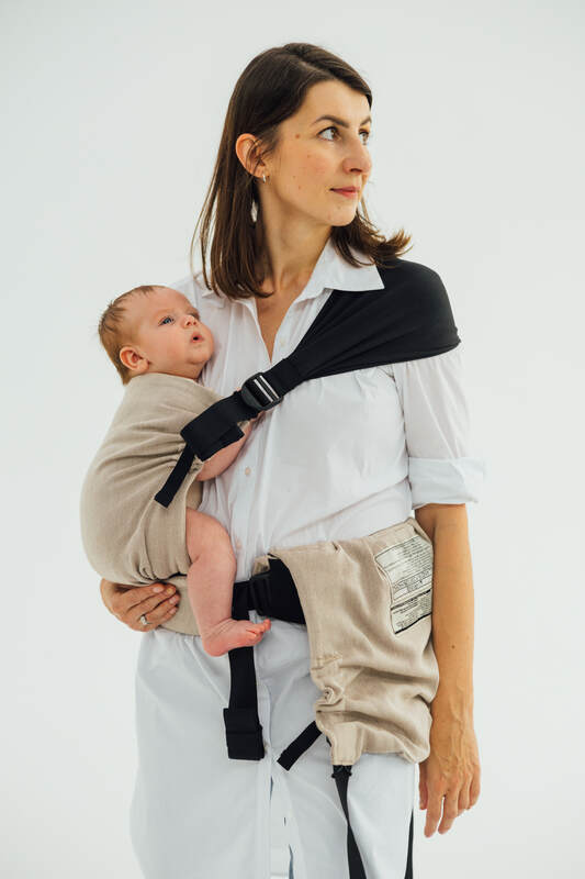 LennyTwin Carrier, broken-twill weave 100% cotton - PEANUT BUTTER - Woven Baby Standard   lenny_twin    #