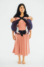 LennyTwin Carrier, jacquard weave 100% cotton - WILD WINE - BOUQUET - Woven Baby Standard   lenny_twin    #