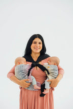 LennyTwin Carrier, jacquard weave 100% cotton - WILD WINE - VINEYARD - Woven Baby Standard   lenny_twin    #