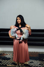 LennyTwin Carrier, jacquard weave 100% cotton - WILD WINE - VINEYARD - Woven Baby Standard   lenny_twin    #