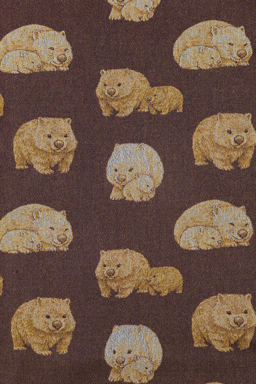 Wombats Snuggle & Snooze –   Long Cardigan - Woven Baby S / Obverse (front)       #