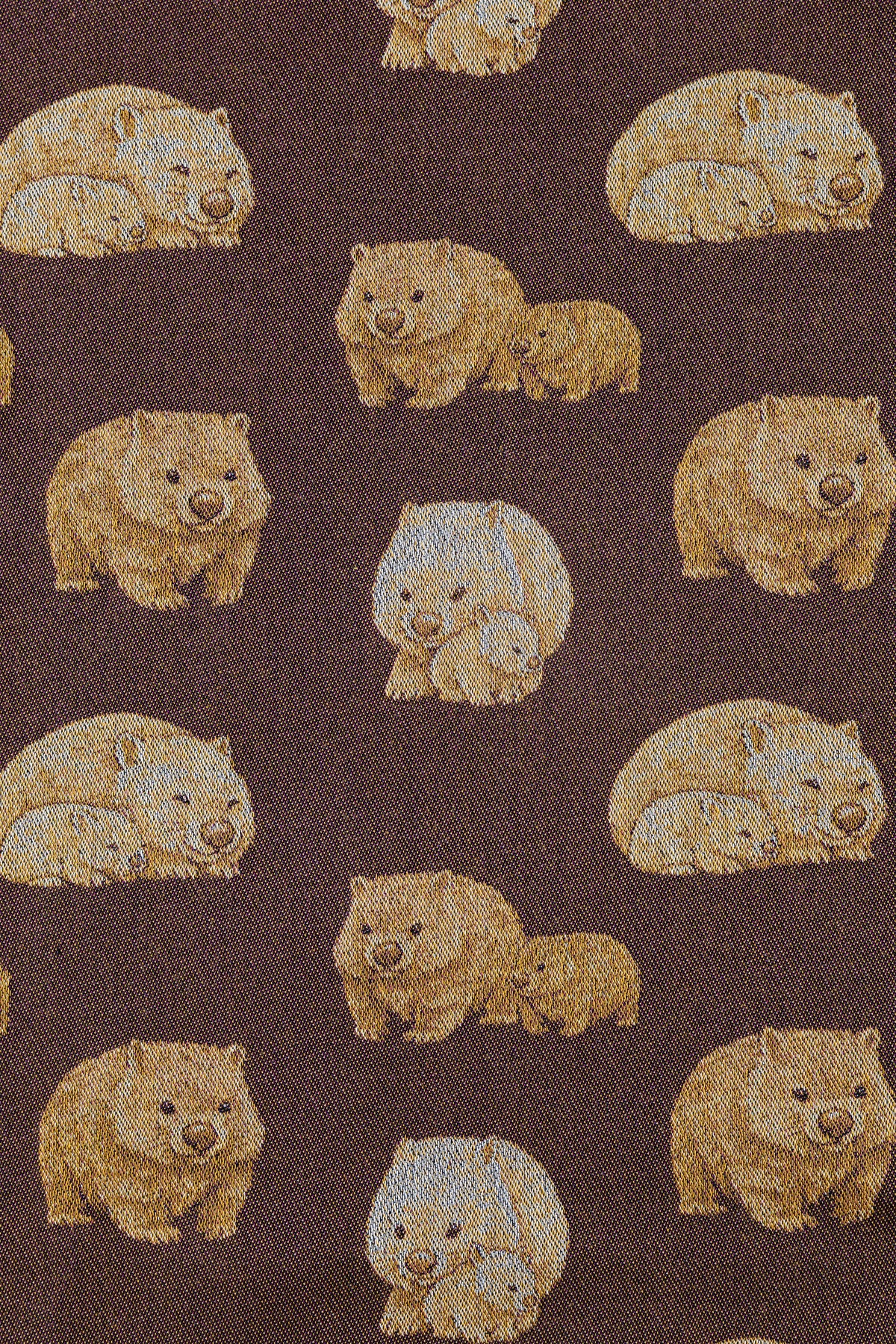 Wombats Snuggle & Snooze –   Long Cardigan - Woven Baby S / Obverse (front)       #