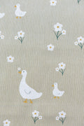 Mother Goose Ring Sling - Woven Baby size 2- 2.1m with gathered shoulder / Standard (Tan with White Mother Goose		)   Lennylamb ringsling    #