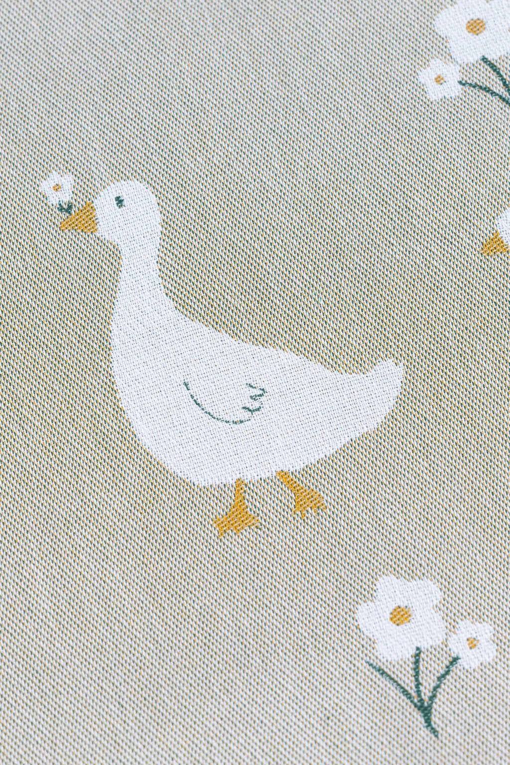 Mother Goose Ring Sling - Woven Baby size 2- 2.1m with gathered shoulder / Standard (Tan with White Mother Goose		)   Lennylamb ringsling    #