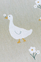 Mother Goose Ring Sling - Woven Baby size 2- 2.1m with gathered shoulder / Standard (Tan with White Mother Goose		)   Lennylamb ringsling    #