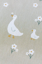 Mother Goose Ring Sling - Woven Baby size 2- 2.1m with gathered shoulder / Standard (Tan with White Mother Goose		)   Lennylamb ringsling    #