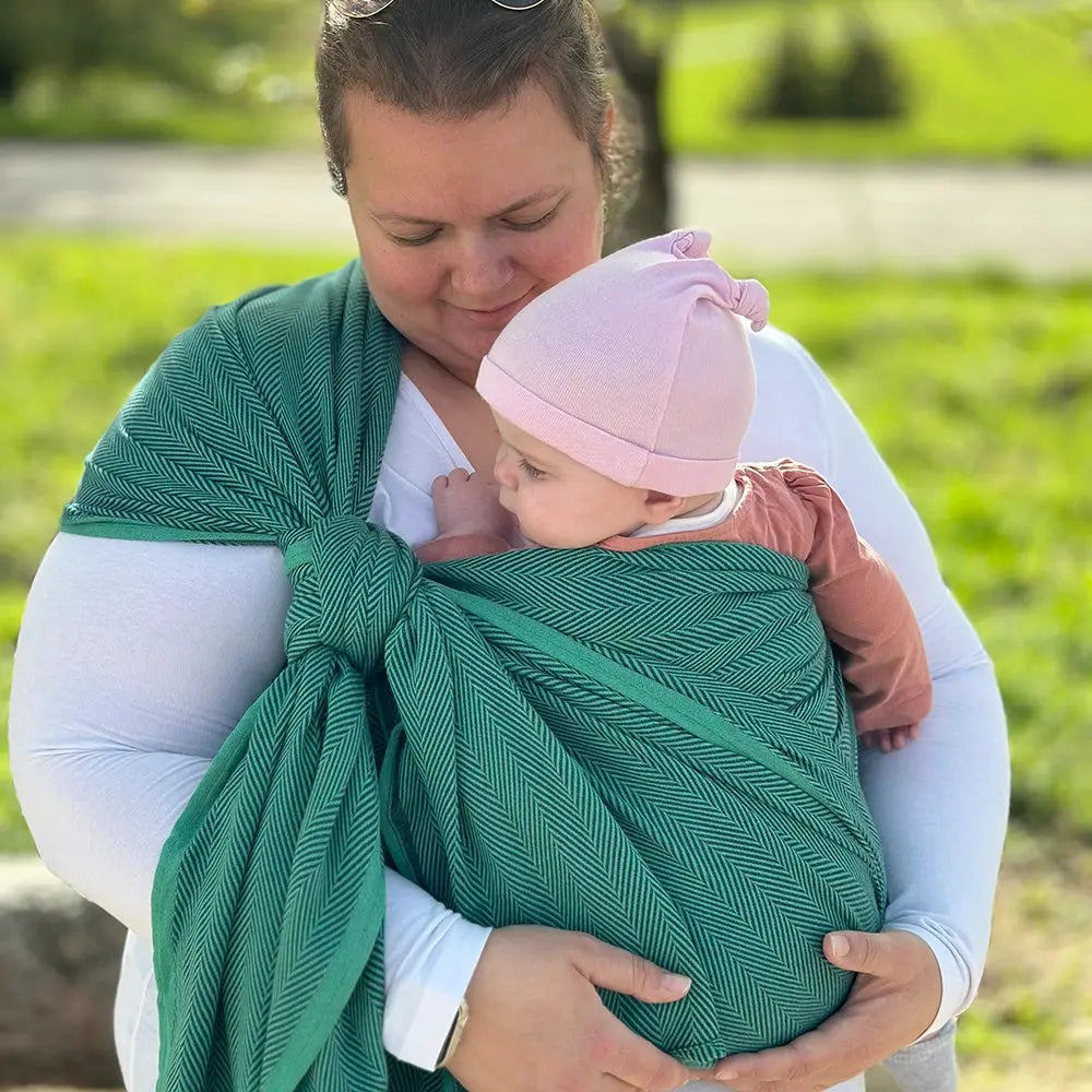 DIDYMOS Baby Wrap Sling Lisca Smeraldo - Woven Baby 2 / Lisca Smeraldo   Baby Wrap Slings > Woven Wraps > Lisca    #