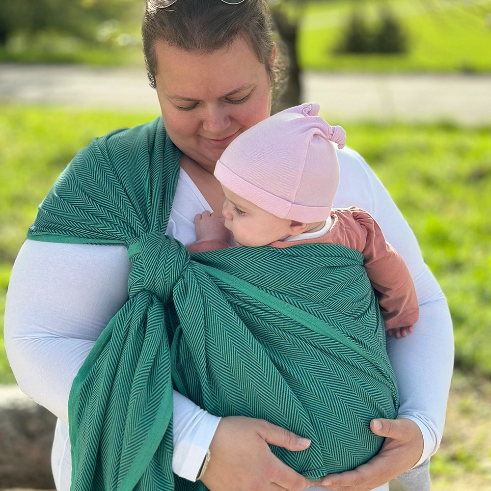 DIDYMOS Baby Wrap Sling Lisca Smeraldo - Woven Baby 2 / Lisca Smeraldo   Baby Wrap Slings > Woven Wraps > Lisca    #