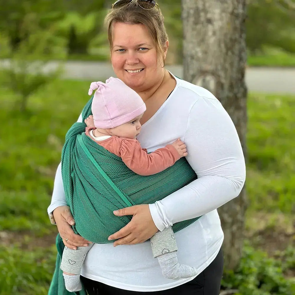DIDYMOS Baby Wrap Sling Lisca Smeraldo - Woven Baby 2 / Lisca Smeraldo   Baby Wrap Slings > Woven Wraps > Lisca    #