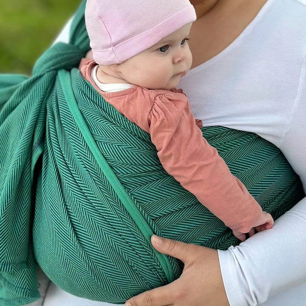 DIDYMOS Baby Wrap Sling Lisca Smeraldo - Woven Baby 2 / Lisca Smeraldo   Baby Wrap Slings > Woven Wraps > Lisca    #