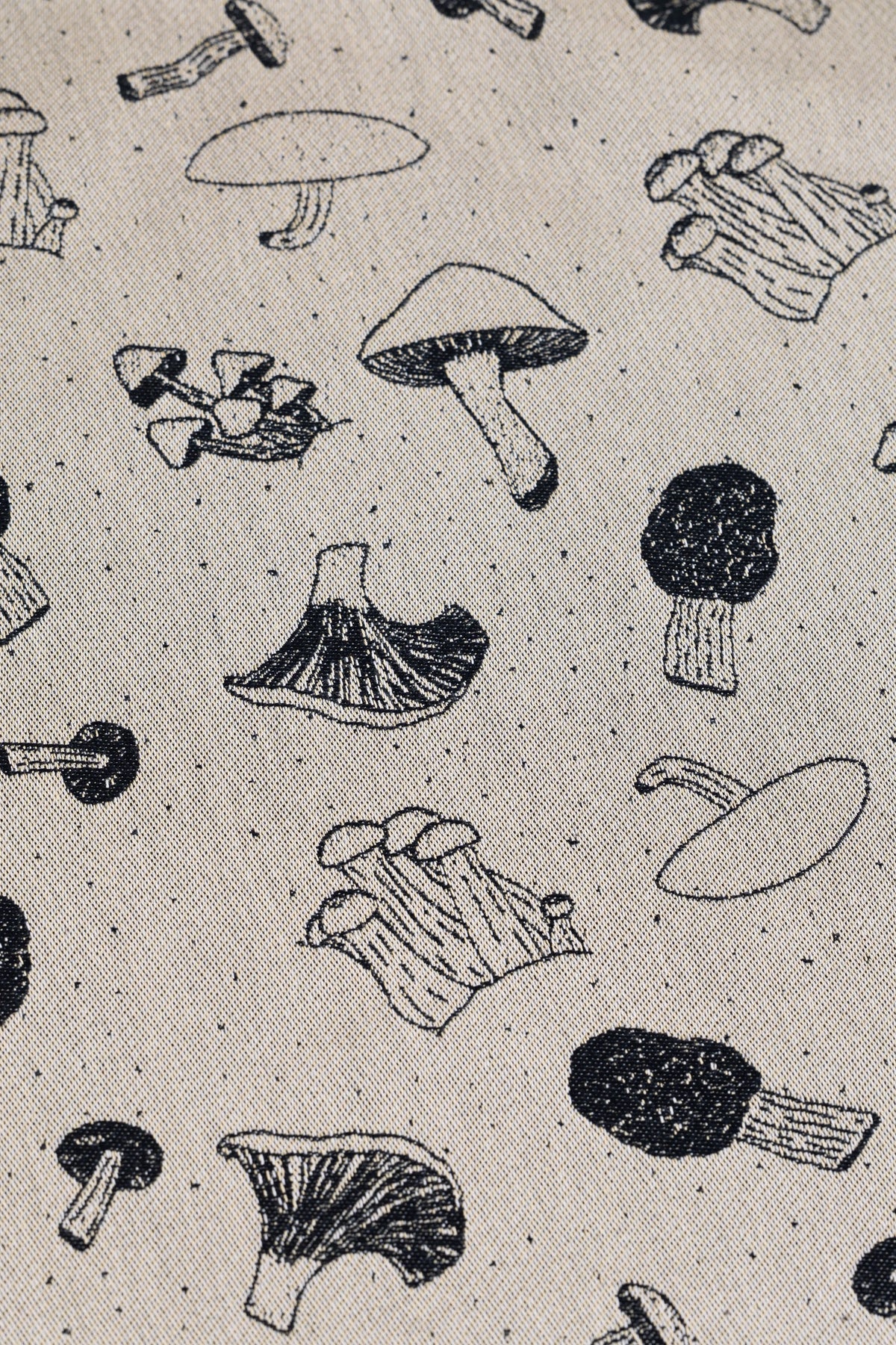 Mushrooms Morel –   Long Cardigan - Woven Baby S / Obverse (light Background)       #