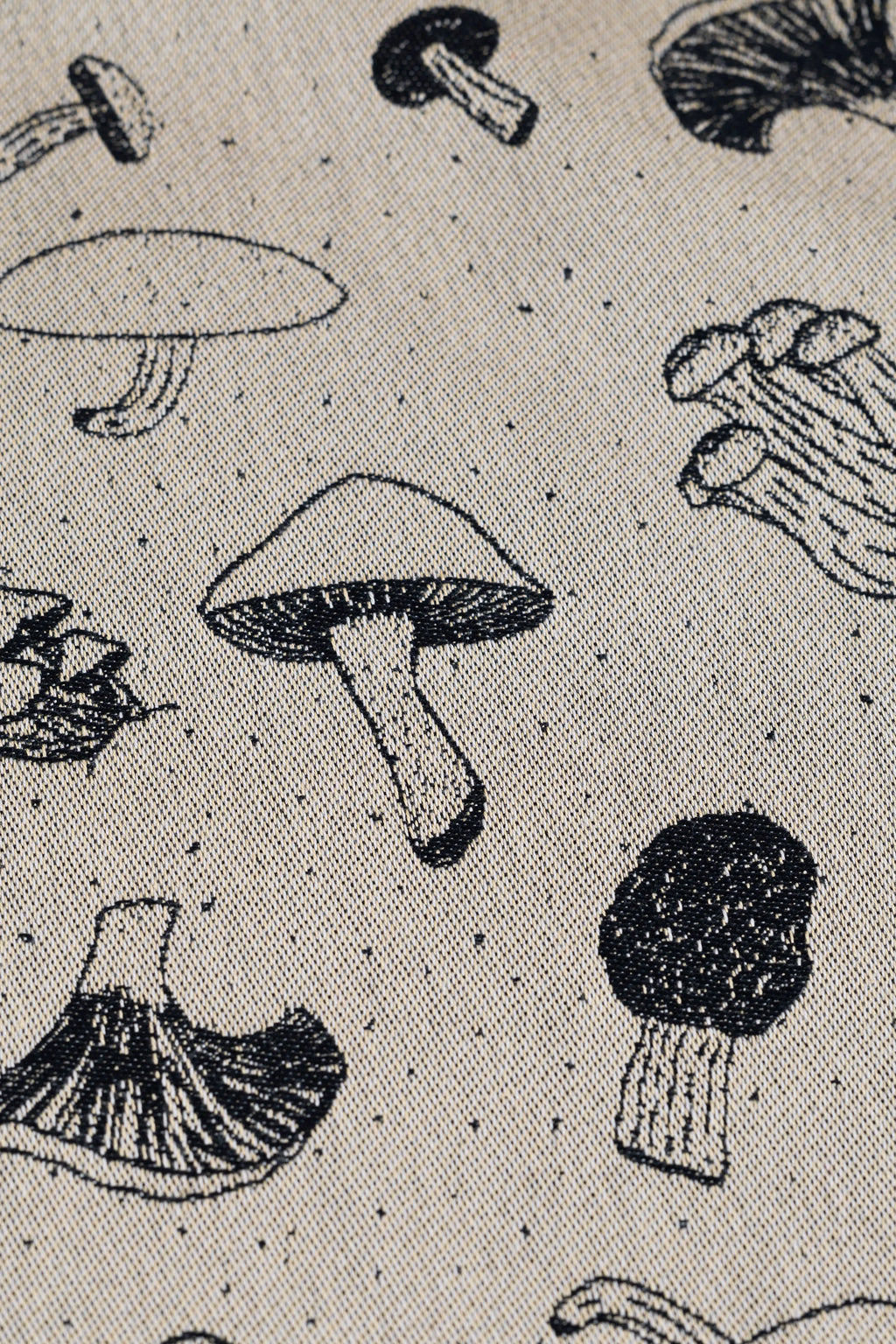 Mushrooms Morel –   Long Cardigan - Woven Baby S / Obverse (light Background)       #
