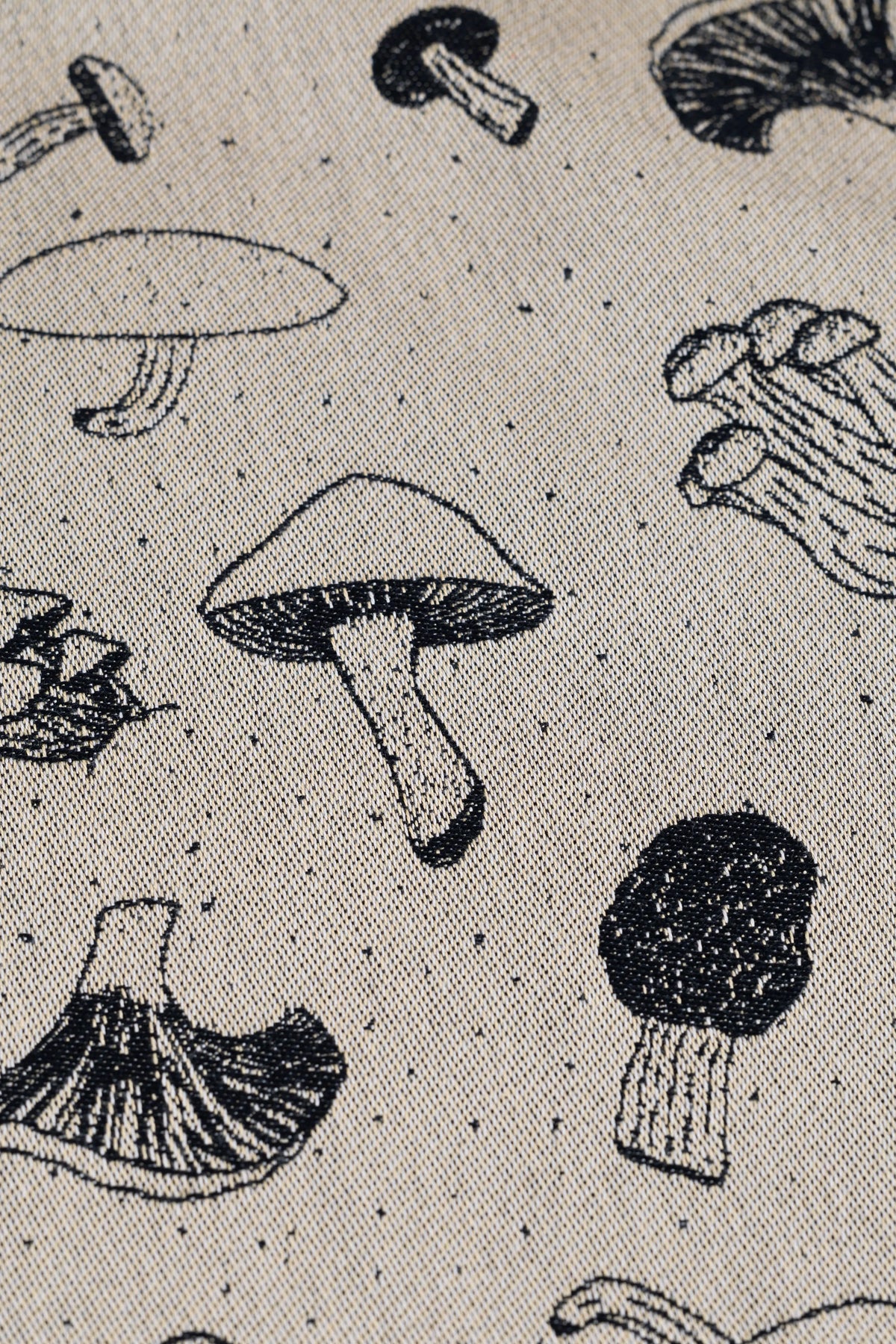 Mushrooms Morel –   Long Cardigan - Woven Baby S / Obverse (light Background)       #