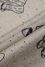Mushrooms Morel –   Long Cardigan - Woven Baby S / Obverse (light Background)       #