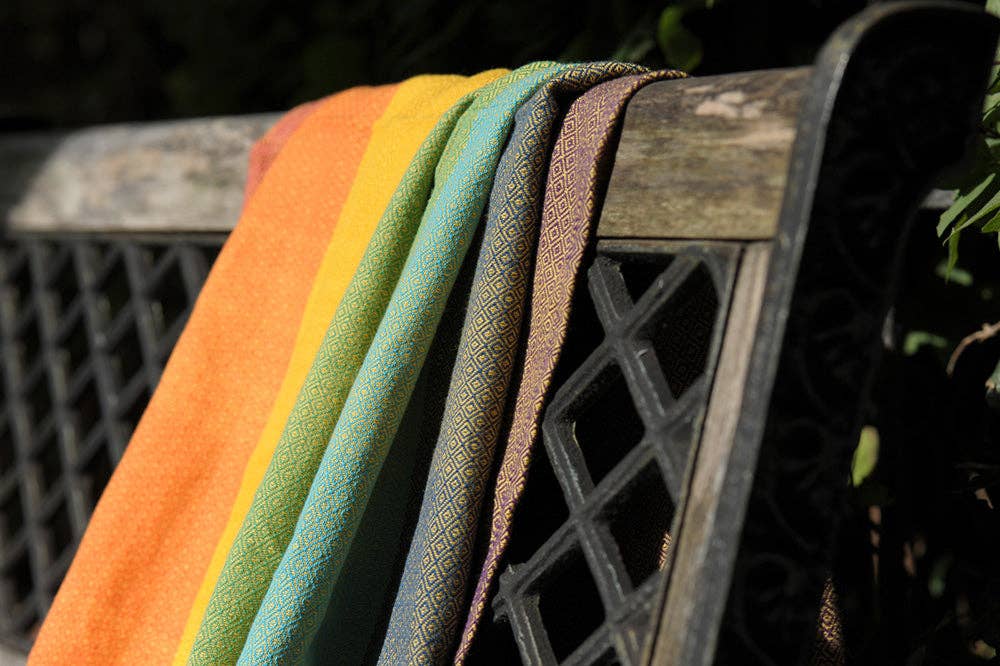 Gold Rainbow -Woven Wrap by Girasol - Woven Baby 5   Baby Wrap    #
