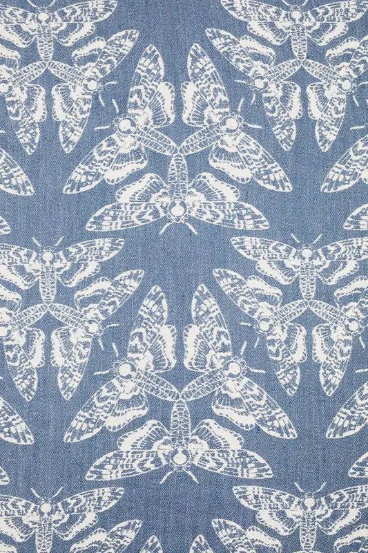 QOTN Tamino Lenny Onbuhimo Pro 53% cotton, 33% linen, 14% tussah silk - Woven Baby standard / Standard (blue with white moths)-toddler / Standard (blue with white moths)-preschool / Standard (blue with white moths)-standard / Reverse (white with blue moths)-toddler / Reverse (white with blue moths)   buckle_onbu_pro_carriers    #