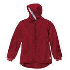 DIDYMOS Hoodie Jacket boiled wool plum bordeaux - Woven Baby 62/68 / red   Accessories > Babyclothes > Overalls and jackets boiled wool    #