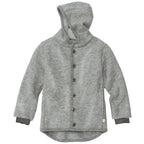 DIDYMOS Hoodie Jacket, boiled wool grey - Woven Baby 62/68 / silver-grey   Accessories > Babyclothes > Overalls and jackets boiled wool    #