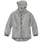 DIDYMOS Hoodie Jacket, boiled wool grey - Woven Baby 62/68 / silver-grey   Accessories > Babyclothes > Overalls and jackets boiled wool    #