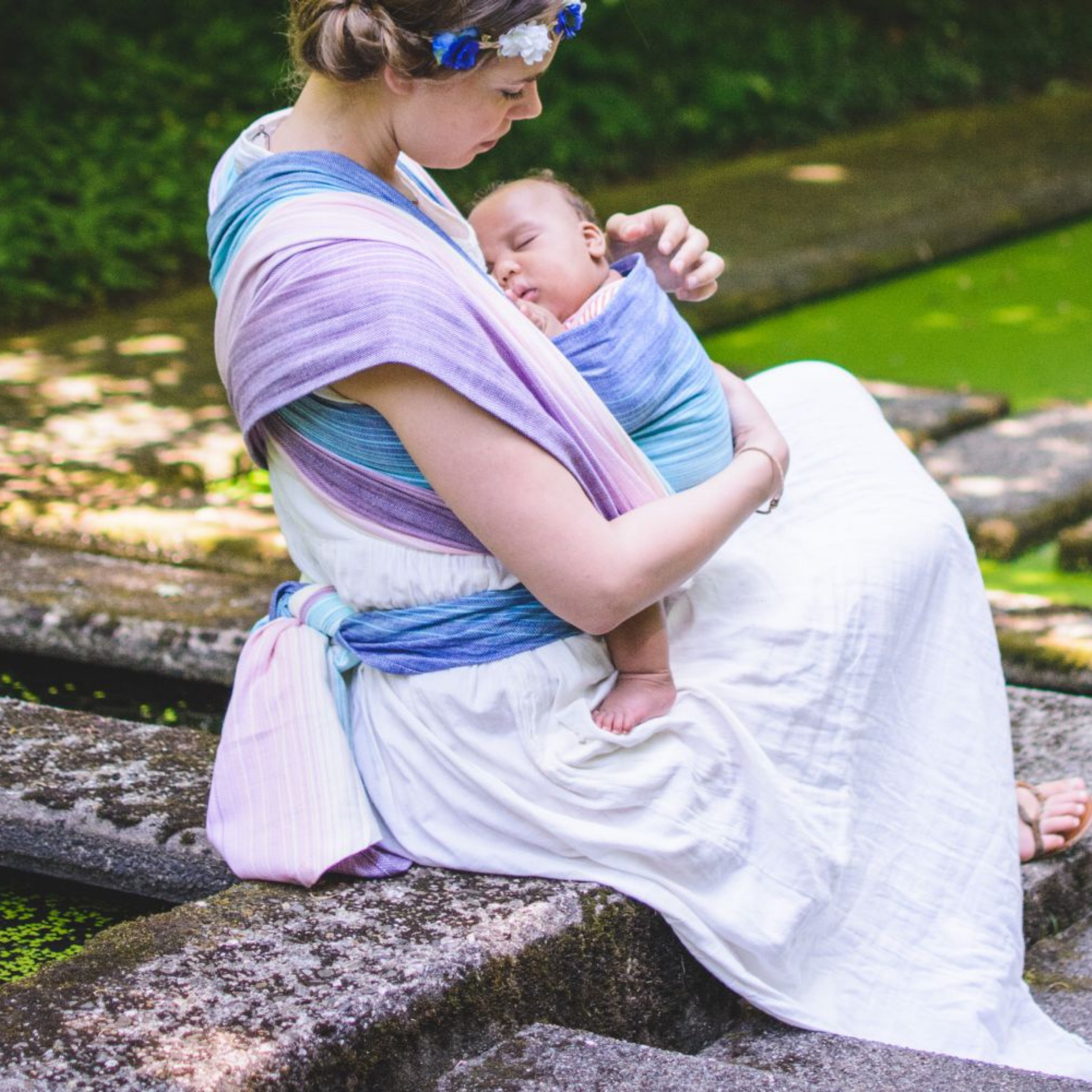 Girasol Baby wrap Candy Clouds by Risaroo - recycled cotton - Woven Baby 4   Baby Wrap    #