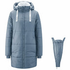 DIDYMOS Winter Babywearing Coat Copenhagen - Woven Baby XS / light blue | blue   Accessories > Babywearing Clothes > Babywearing Jackets    #
