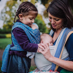 DIDYMOS Doll Sling Ludwig - Woven Baby One Size / blue | brown   Accessories > Doll Carriers > Doll Slings    #