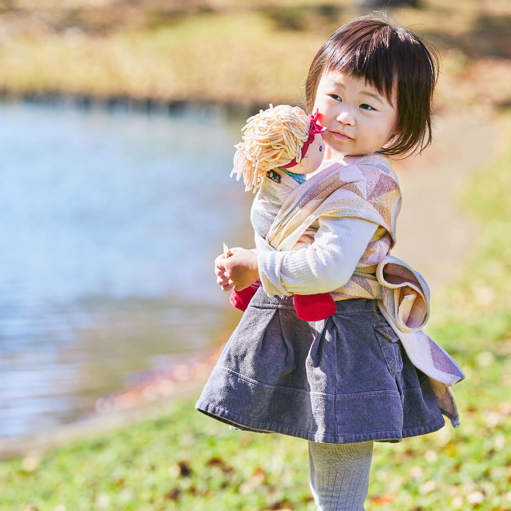 DIDYMOS Doll Sling Zephyr - Woven Baby One Size / natural | multicoloured   Accessories > Doll Carriers > Doll Slings    #