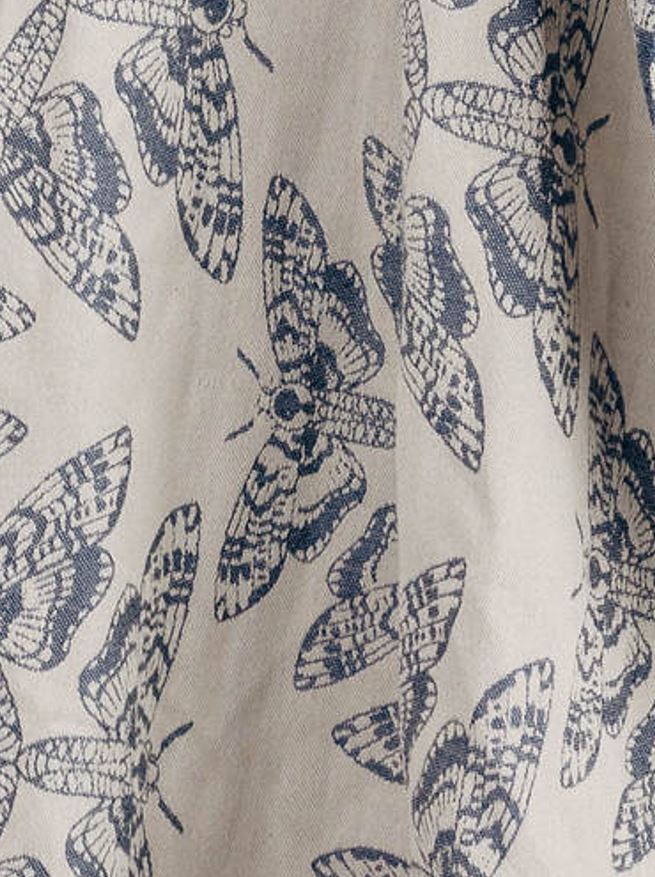 QOTN Tamino Lenny Onbuhimo Pro 53% cotton, 33% linen, 14% tussah silk - Woven Baby standard / Standard (blue with white moths)-toddler / Standard (blue with white moths)-preschool / Standard (blue with white moths)-standard / Reverse (white with blue moths)-toddler / Reverse (white with blue moths)   buckle_onbu_pro_carriers    #