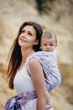 Dragonfly Lavender -  Ring Sling - Woven Baby size 1 - 1.8m with gathered shoulder / Standard (Lavender Background)   ring_slings    #