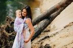 Dragonfly Lavender -  Ring Sling - Woven Baby size 1 - 1.8m with gathered shoulder / Standard (Lavender Background)   ring_slings    #