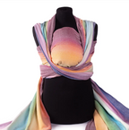 Baby wrap Diamond Rainbow - by Girasol- recycled cotton - Woven Baby Size 2 (2.60m)   Baby Wraps    #