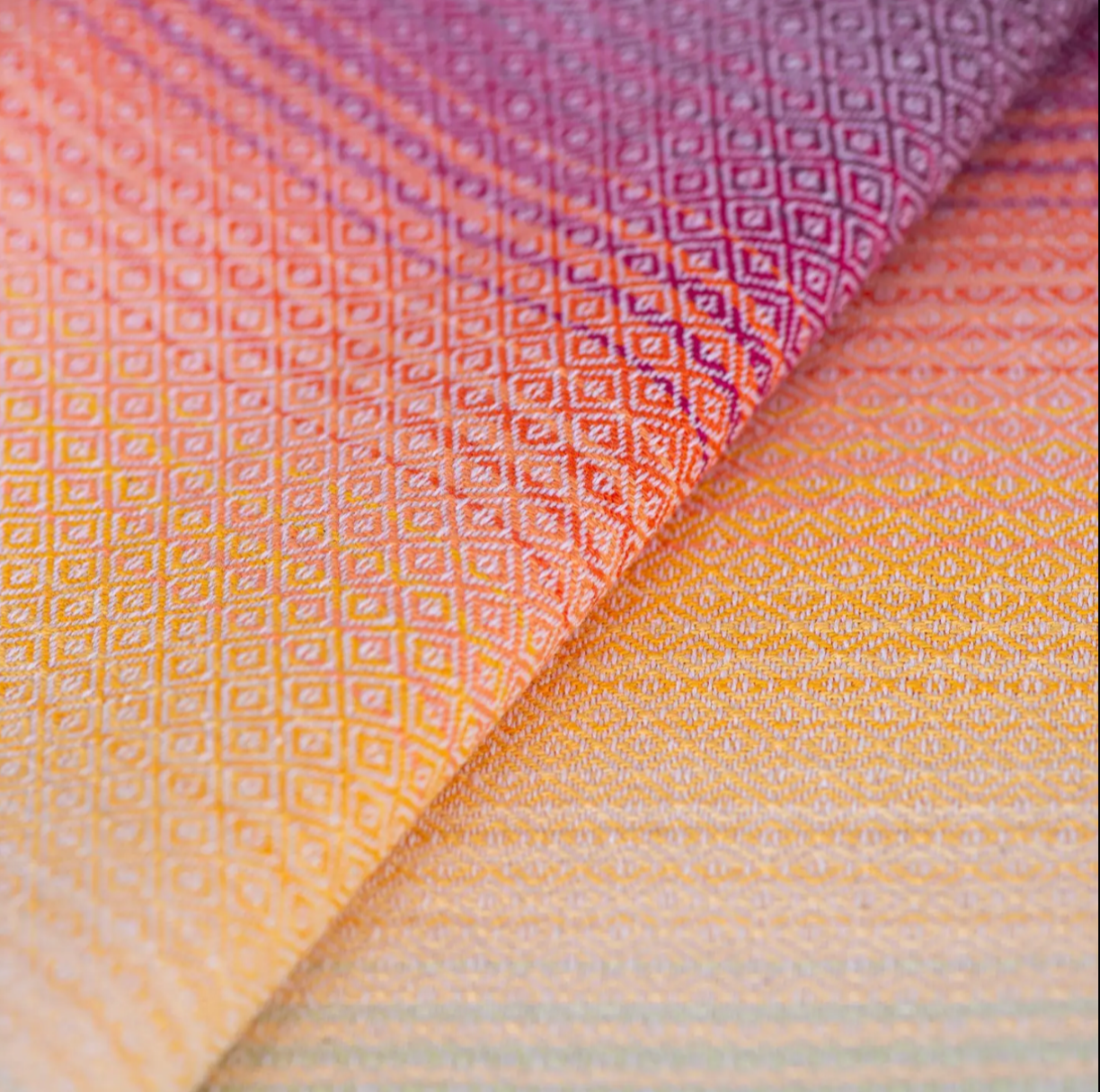 Baby wrap Diamond Rainbow - by Girasol- recycled cotton - Woven Baby Size 2 (2.60m)   Baby Wraps    #