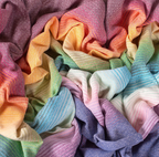 Baby wrap Diamond Rainbow - by Girasol- recycled cotton - Woven Baby Size 2 (2.60m)   Baby Wraps    #