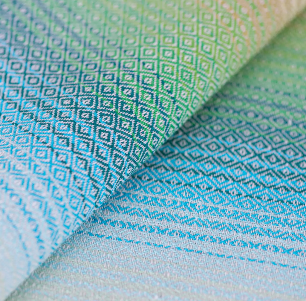 Baby wrap Diamond Rainbow - by Girasol- recycled cotton - Woven Baby Size 2 (2.60m)   Baby Wraps    #