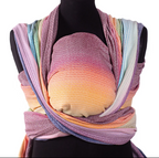 Baby wrap Diamond Rainbow - by Girasol- recycled cotton - Woven Baby Size 2 (2.60m)   Baby Wraps    #