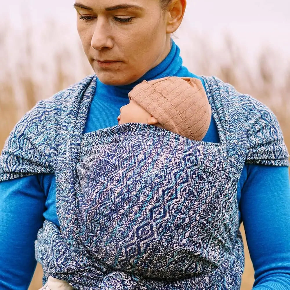 DIDYMOS Baby Wrap Sling Hedwych Hearts Ocean Soul - Woven Baby 1 / Hedwych Hearts Ocean Soul   Baby Wrap Slings > Woven Wraps > Jacquard    #