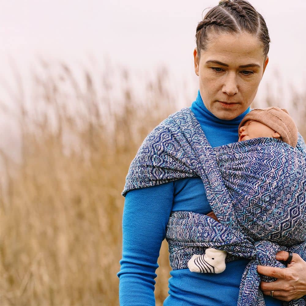 DIDYMOS Baby Wrap Sling Hedwych Hearts Ocean Soul - Woven Baby 1 / Hedwych Hearts Ocean Soul   Baby Wrap Slings > Woven Wraps > Jacquard    #