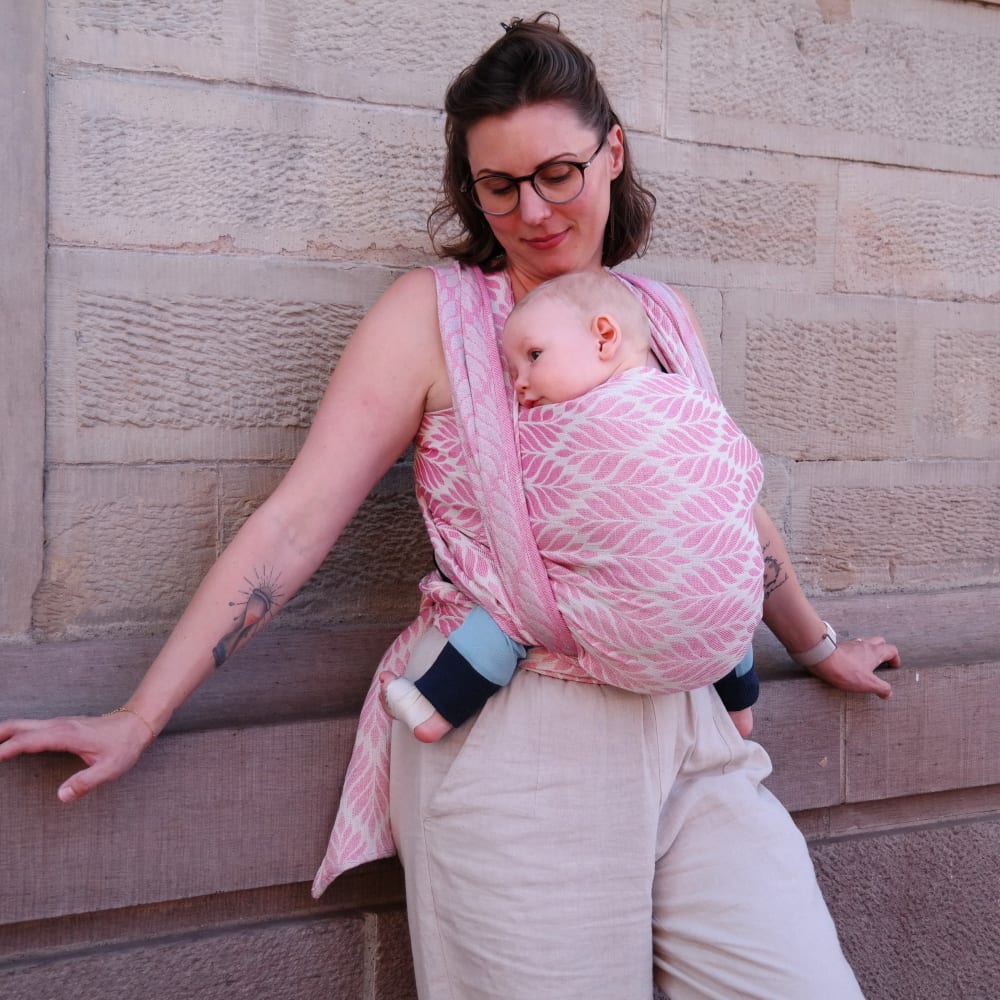 DIDYMOS Baby Wrap Sling Trias Pink Pearl - Woven Baby 1 / Trias Pink Pearl   Baby Wrap Slings > Woven Wraps > Jacquard    #
