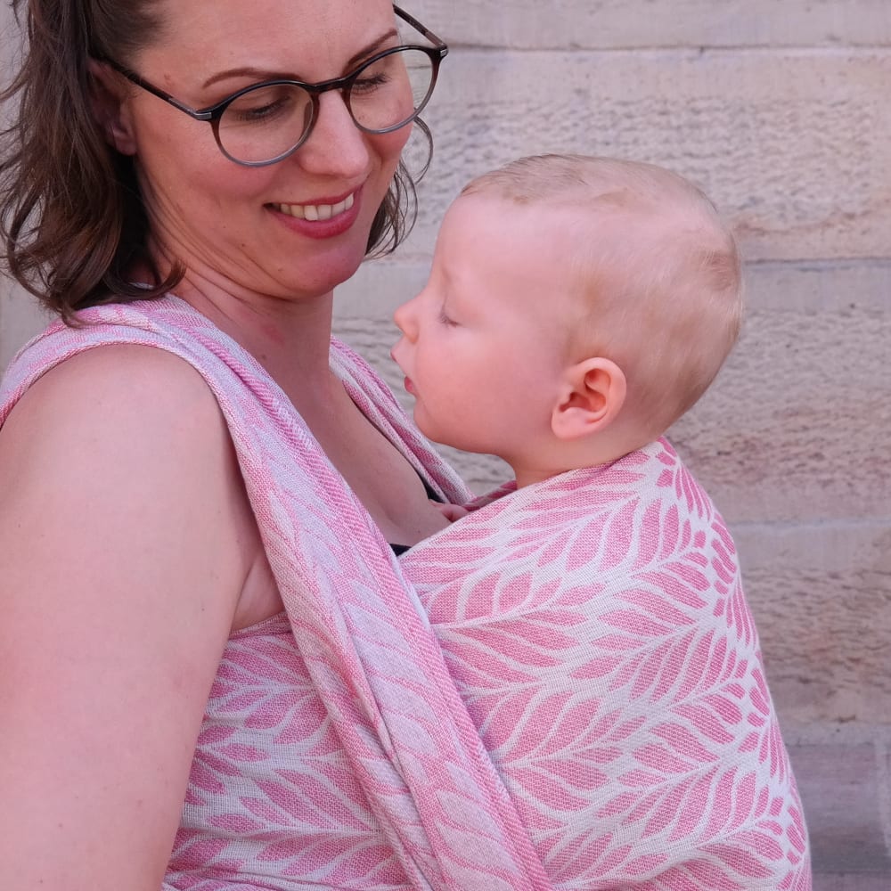 DIDYMOS Baby Wrap Sling Trias Pink Pearl - Woven Baby 1 / Trias Pink Pearl   Baby Wrap Slings > Woven Wraps > Jacquard    #