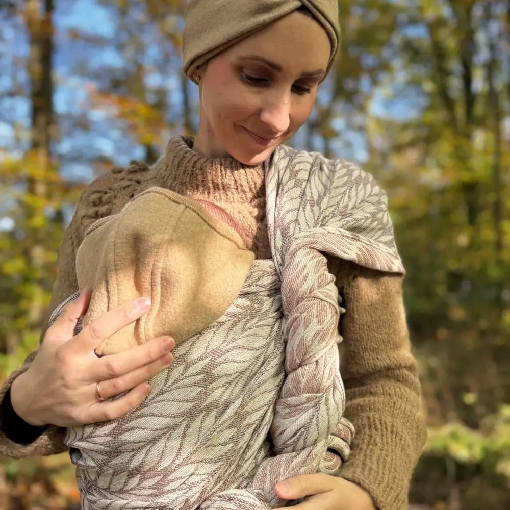 DIDYMOS Baby Wrap Sling Trias Chai Cinnamon - Woven Baby 2 / Trias Chai Cinnamon   Baby Wrap Slings > Woven Wraps > Jacquard    #