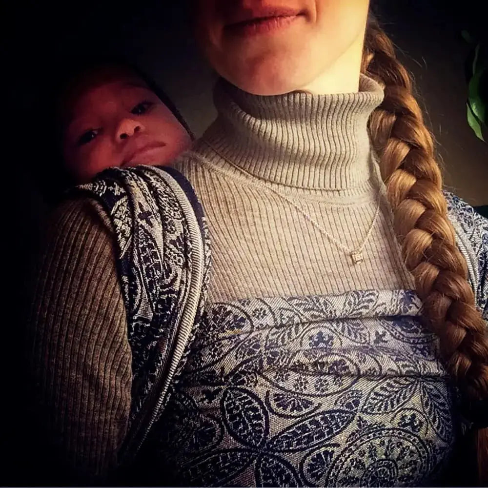 DIDYMOS Baby Wrap Sling Azulejo Linen - Woven Baby 2 / Azulejo Linen   Baby Wrap Slings > Woven Wraps > Jacquard    #