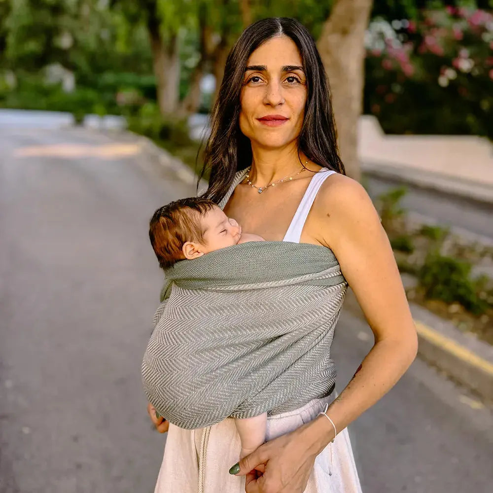 DIDYMOS Baby Wrap Sling Sylvan Nettle - Woven Baby 1 / Sylvan Nettle   Baby Wrap Slings > Woven Wraps > Jacquard    #