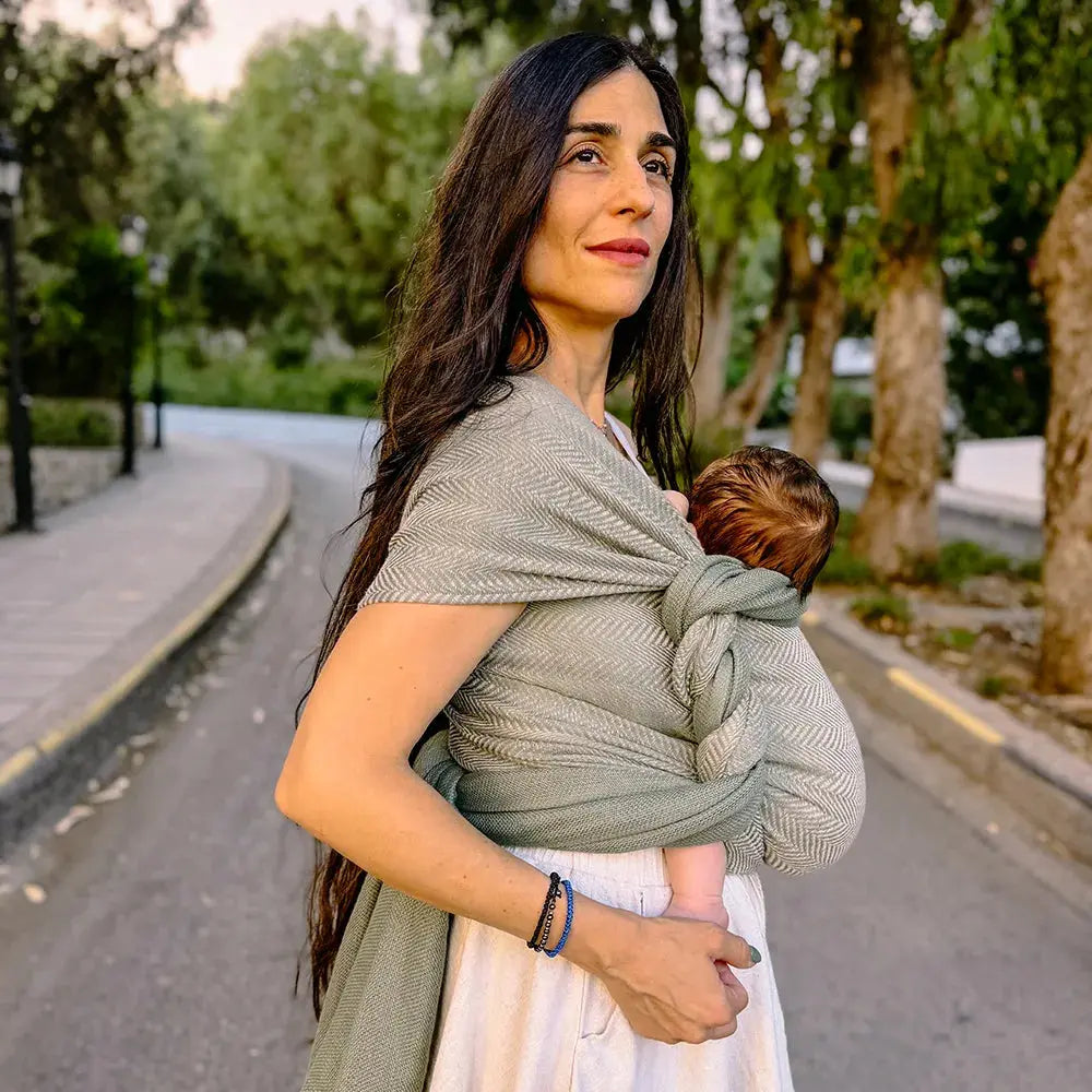 DIDYMOS Baby Wrap Sling Sylvan Nettle - Woven Baby 1 / Sylvan Nettle   Baby Wrap Slings > Woven Wraps > Jacquard    #